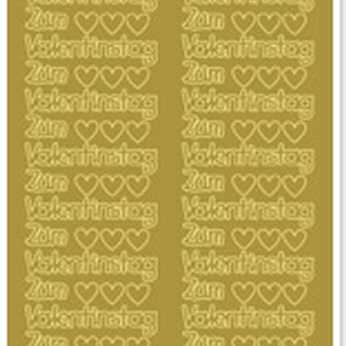 Sticker, Zum Valentinstag gold
