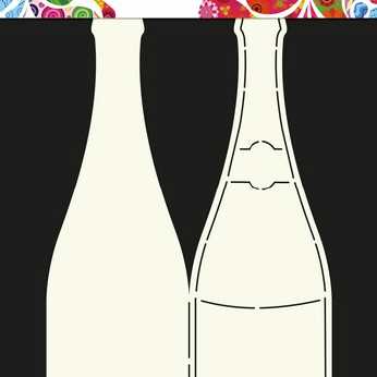 Dutch Doobadoo Card Art Champagner Flasche