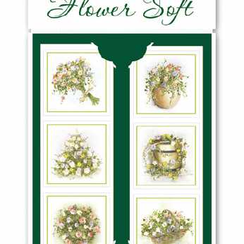 Kartenaufleger, Flower Soft, Blumenbouquets