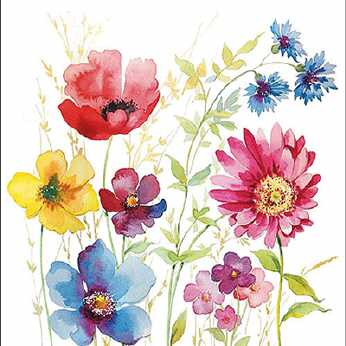 Servietten Aquarell Meadow