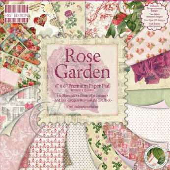 First Edition Paper Pad Rose Garden 6x6"