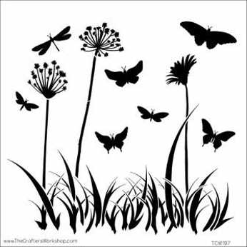 TCW Mini Template Butterfly Meadow