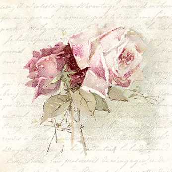 Servietten Vintage Rose Poem