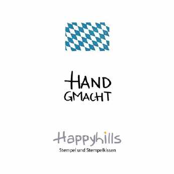 HappyHills Holzstempel Handgmacht
