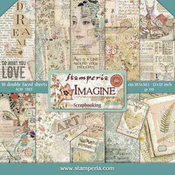 Stamperia Paper Pad Romantic Coll. Our Way 8x8"