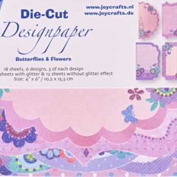 Joy Papierblock Die Cut, Designpapier Butterflies