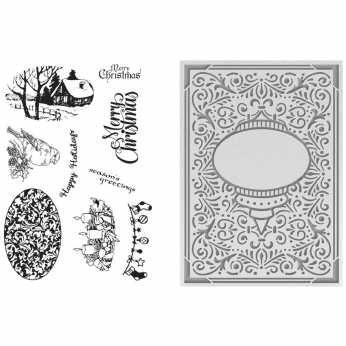 Couture Creations Embossing Folder & Stamp Set