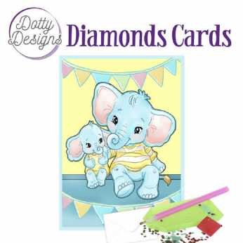 Diamond Cards Elephants