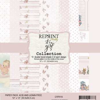 Reprint Paper Pack It´s a girl 12x12"
