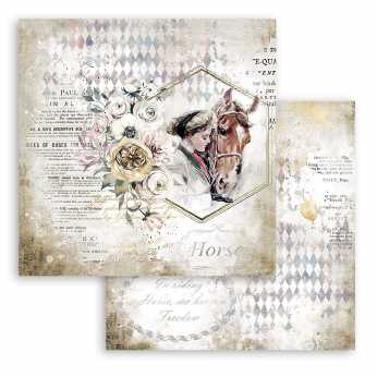 Stamperia Designpapier Romantic Horses Lady