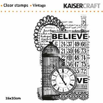 Vintage Believe Clear Stamp