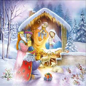 Servietten Nativity