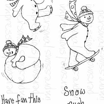 Lindsay Mason Clearstamps Sporty Snowman