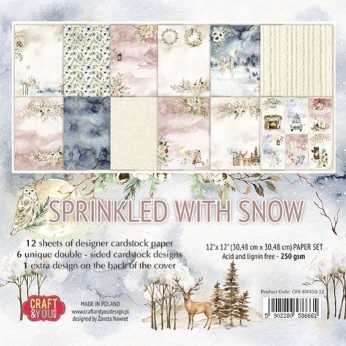 Craft & You Design Paper Pad Sprinkled with Snow