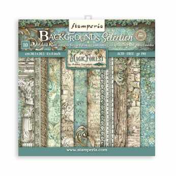 Stamperia Paper Pad Magic Forest 8x8" Background