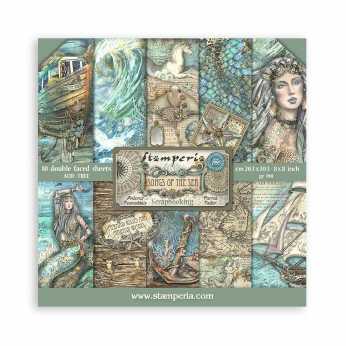 Stamperia Paper Pad Songs of the Sea 8x8"