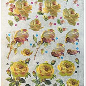Dufex Stanzbogen Blumen - Rosen gelb