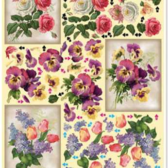 Dufex Stanzbogen Blumen - Rosen, Tulpen