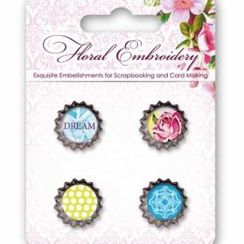 ScrapBerry´s Metal Cork Floral Embroidery
