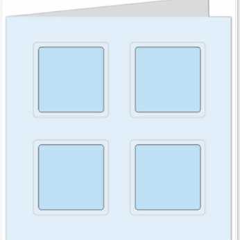 Passepartoutkarte quadratisch hellblau Set
