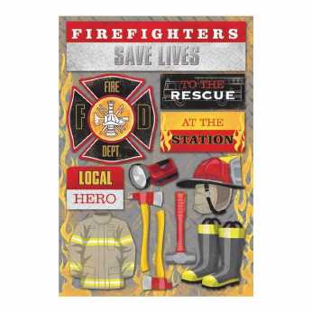 Karen Foster Cardstock Sticker Firefighter