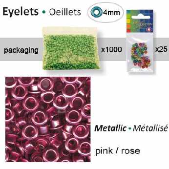 Eyelets (Ösen) metallic pink