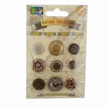Vintage Buttons Assortment bronze