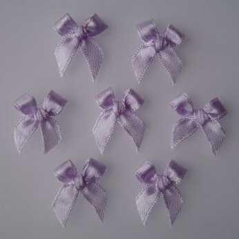10 Stück Schleifchen medium Satin Bows lilac