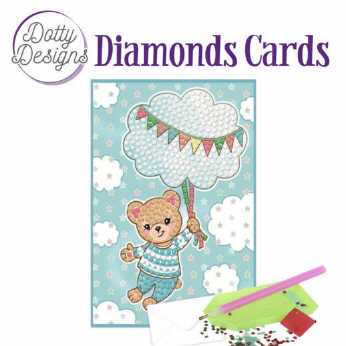 Diamond Cards Blue Baby Bear