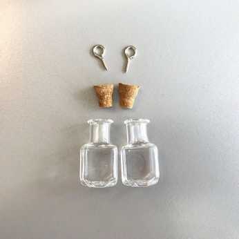 Mini Glasflaschen mit Kork 13 x 24 mm