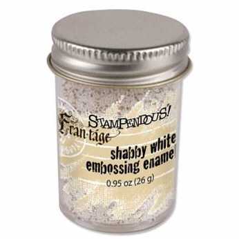 Shabby white embossing enamel