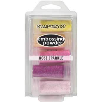 Stampendous Embossing Kit Rose Sparkle