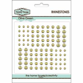 Klebesteine Rhinestones Olive Green