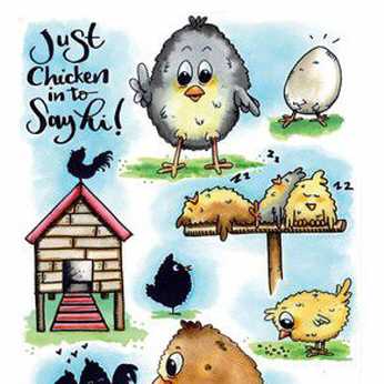 CraftEmotions Clearstamps Chicken 1