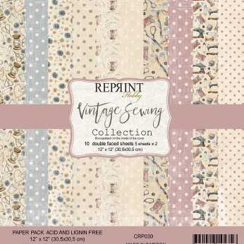 Reprint Paper Pack Vintage Sewing Coll. 12x12"