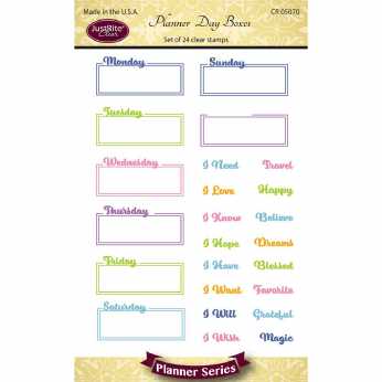 JustRite Clearstamps Planner Day Boxes
