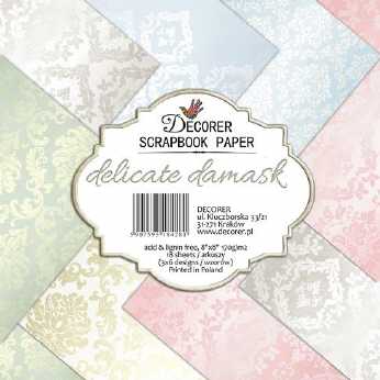 Decorer Paper Pack Delicate Damask 8x8"