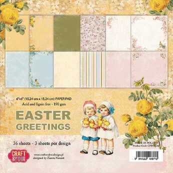 Craft & You Design Easter Greetings Paper Pad 6x6"