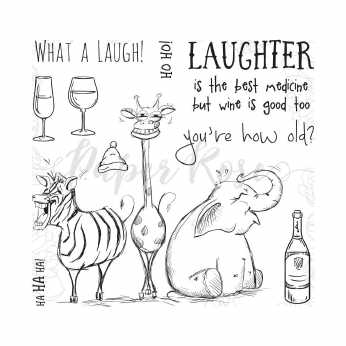 Paper Rose Clear Stamps Laughing Animals