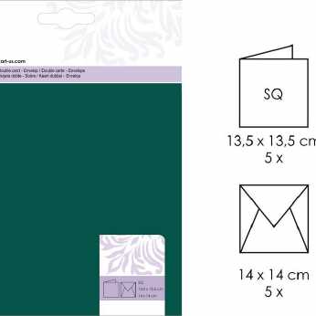 JoyCrafts Kraft Cards & Envelopes 16,0 x 16,0 cm