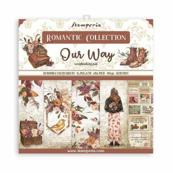 Stamperia Paper Pad Romantic Coll. Our Way 6x6"