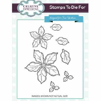 Creative Expressions Stamps Shaded Poinsettia