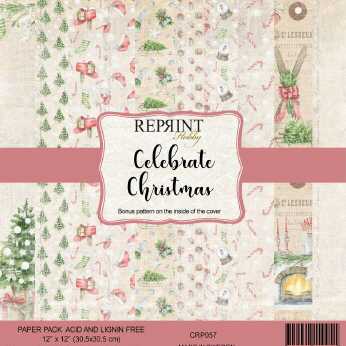 Reprint Paper Pad Celebrate Christmas 12x12"
