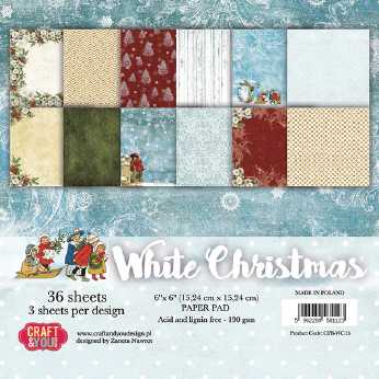 Paper Pad White Christmas 6 x 6"