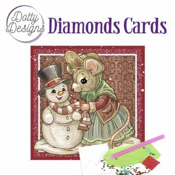 Diamond Cards Mouse and Snowman