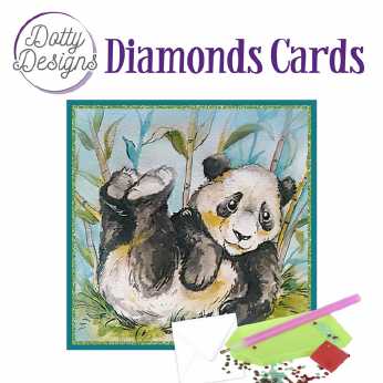 Diamond Cards Lazy Panda Bear