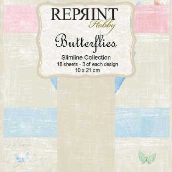 Reprint Slimline Paper Pack Butterflies