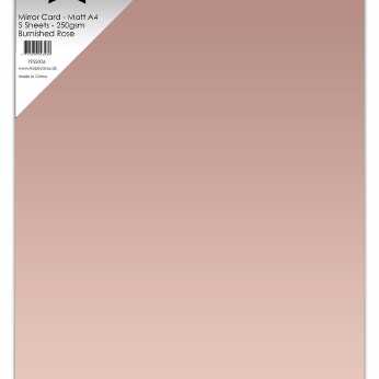 Paper Favourites Mirror Card Burnished Rose