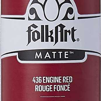 Folkart Acrylic Matte Engine Red