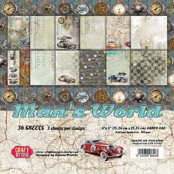 Craft & You Design Paper Pad Man´s World 6x6